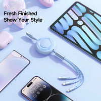 كيبل مكدودو 3 في 1 قابل للسحب بطول 1.2 متر | Mcdodo 3 in 1 Retractable Charging Cable 1.2m