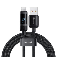 Kabloya Nîşandana Asta Bateriyê ya Mcdodo 3A ji USB bo Lightning 1.2m