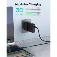 شاحن جداري راف باور RP-PC1095 بقدرة 100 واط مع منفذين | RavPower RP-PC1095 PD Pioneer 100W 2-Port Wall Charger