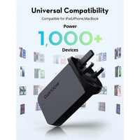 شاحن جداري راف باور RP-PC1095 بقدرة 100 واط مع منفذين | RavPower RP-PC1095 PD Pioneer 100W 2-Port Wall Charger