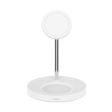 Şarjêra Bêtêl a Belkin 2-di-1ê de bi MagSafe 15W Barkirina Bilez - Şarjêra Bêtêl a Belkin 2-di-1ê de bi MagSafe, Barkirina Bilez a 15W ji bo iPhone û cîhazên