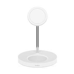 Şarjêra Bêtêl a Belkin 2-di-1ê de bi MagSafe 15W Barkirina Bilez - Şarjêra Bêtêl a Belkin 2-di-1ê de bi MagSafe, Barkirina Bilez a 15W ji bo iPhone û cîhazên