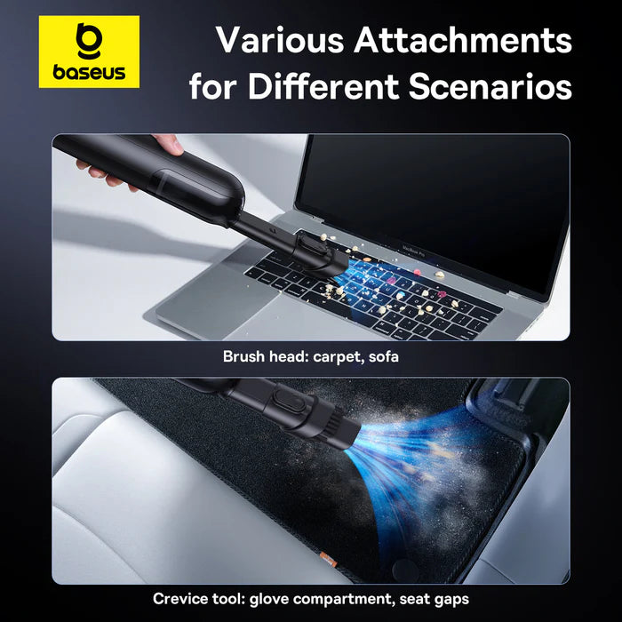 مكنسة سيارة بيسوس A0 Pro لاسلكية قوية لتنظيف السيارة – أسود | Baseus A0 Pro Car Vacuum Cleaner Cordless Powerful Portable Cluster Black