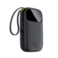 Baseus EnerFill FC31 Qpow 3 Power Bank 20000mAh 45W Black - باور بانك بيسوس انرفيل FC31 كيو باو 3 20000 مللي أمبير 45 واط أسود