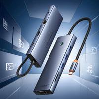 Baseus UltraJoy 10-Port HUB Docking Station Space Grey - محطة إرساء بيسوس الترا جوي 10 منافذ رمادي