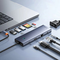 Baseus UltraJoy 10-Port HUB Docking Station Space Grey - محطة إرساء بيسوس الترا جوي 10 منافذ رمادي