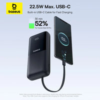 Baseus Lipow Dual-Cable Power Bank 20000mAh 22.5W - باور بانك بيسوس ليبو 20000 مللي أمبير