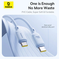 كابل Baseus Silky C-C 100W | Baseus Silky Cable C→C 100W 1m Blue