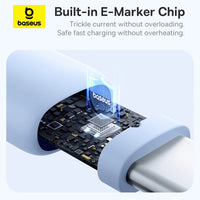 كابل Baseus Silky C-C 100W | Baseus Silky Cable C→C 100W 1m Blue