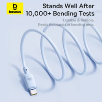 كابل Baseus Silky C-C 100W | Baseus Silky Cable C→C 100W 1m Blue