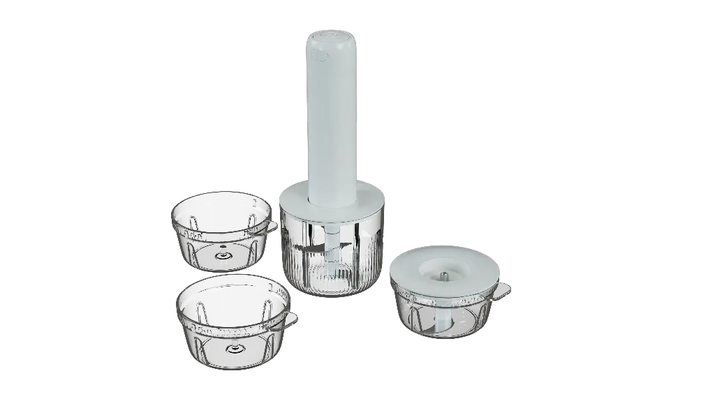 Green Lion Handy Stick Chopper and Grinder Set 30W White GNHANCHPRWH - Detail 3