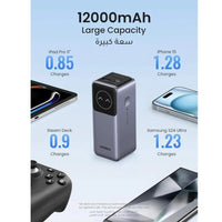 Nexode Power Bank 12000mAh 100W PD PPS Fast Charging with Smart Display - باور بانك نيكسود 12000 شحن سريع 100 واط شاشة ذكية