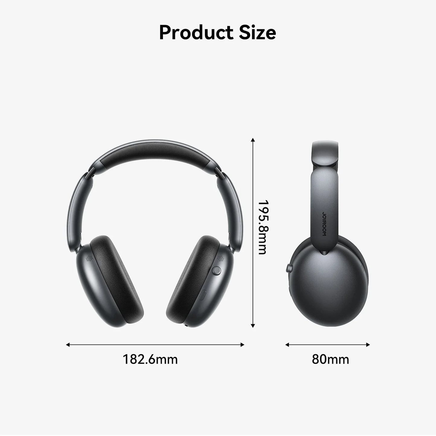سماعة جويرووم JR-JH1  اللاسلكية بعزل الضوضاء, تشغيل حتى 120 ساعة | JOYROOM JR-JH1 Wireless ANC Headphones, Up To 120H Playtime.