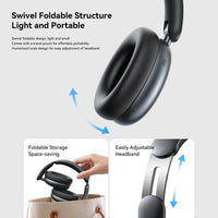 سماعة جويرووم JR-JH1  اللاسلكية بعزل الضوضاء, تشغيل حتى 120 ساعة | JOYROOM JR-JH1 Wireless ANC Headphones, Up To 120H Playtime.