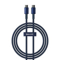 Baseus Tungsten Gold USB-C to USB-C Cable 100W 1m - Navy Blue | كابل تايب سي بيسوس تنجستن جولد شحن سريع 100 واط 1 متر - أزرق