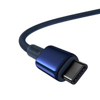 Baseus Tungsten Gold USB-C to USB-C Cable 100W 1m - Navy Blue | كابل تايب سي بيسوس تنجستن جولد شحن سريع 100 واط 1 متر - أزرق