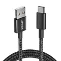 Kabloya Anker USB-A bo USB-C ya Naylon Braided 1.8m - Reş