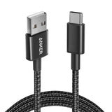 Kabloya Anker USB-A bo USB-C ya Naylon Braided 1.8m - Reş