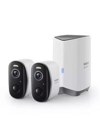 Baseus Security N1 Outdoor Camera 2K 2-Cam Kit White UK | كاميرا بيسوس الأمنية N1 خارجية 2K طقم كاميرتين أبيض UK