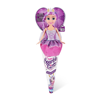 زورو سباركل غيرلز أميرة وحيد القرن داخل مخروط | ZURU Sparkle Girlz Unicorn Princess Cone Doll 10092