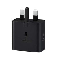 شاحن سامسونج بقدرة شحن 25 واط بمقبس ثلاثي - اسود | Samsung 25W PD USB-C Adapter 3-Pin – Black