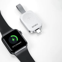 شاحن ويوو M16 برو مغناطيسي محمول لساعة ابل - ابيض | WiWU M16 Pro Portable Magnetic Wireless Watch Charger – White