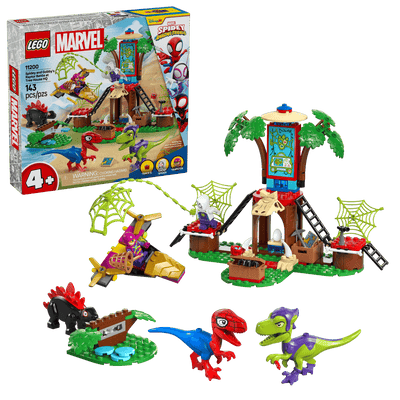 ليغو سبايدي ومعركة رابتور غوبي في مقر بيت الشجرة | LEGO Marvel Spidey and Gobby’s Raptor Battle at Tree House HQ 11200