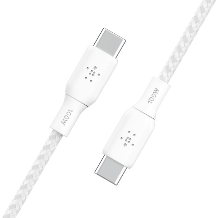 كيبل بيلكن BoostCharge تايب سي الى تايب سي بقدرة شحن 100 واط وطول 2 متر | Belkin BoostCharge USB-C to USB-C Cable 100W 2m