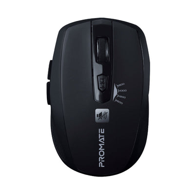 Promate Breeze Black silent switch wireless mouse - main view