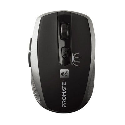 Promate Breeze Silver silent switch wireless mouse - main view