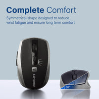 Promate Breeze Silver mouse contoured side grip detail