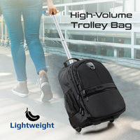Promate Compact-TR Trolley Backpack 15.6 inch Laptop Black-Angle