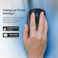 Promate Kitt Black ergonomic mouse thumb rest detail