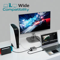 Promate MediaSwitch-H3 connected to three sources