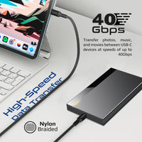 Promate PowerBolt240-2M cable charging a laptop at 240W Power Delivery