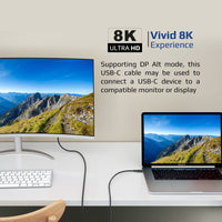 Promate PowerBolt240-2M supporting 40Gbps data transfer and 8K 60Hz video output