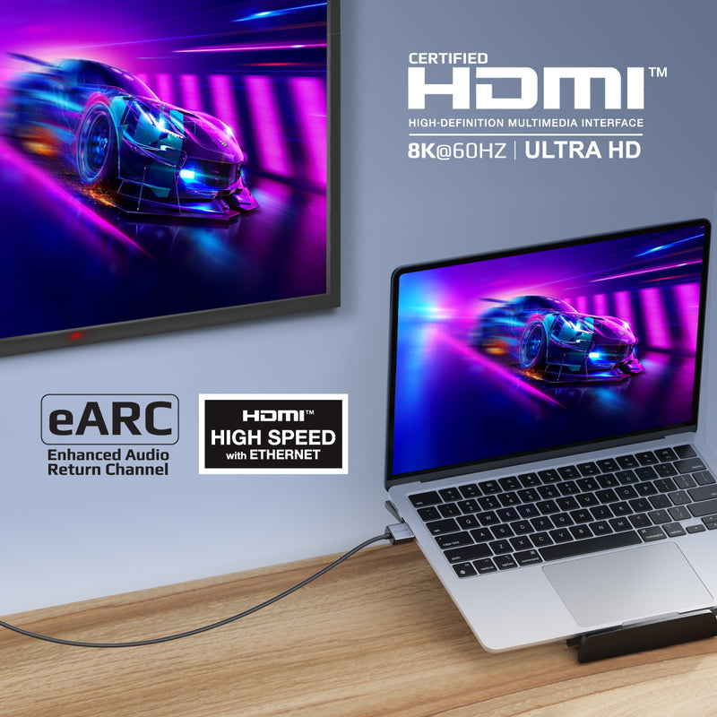 Promate PrimeLink8K-150 slim flexible cable detail