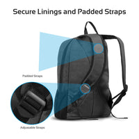 Promate Alpha-BP Anti-Theft Laptop Backpack 15.6 inch Black-Open