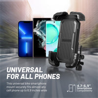 Promate BikeMount-2 bike handlebar phone mount - angle view