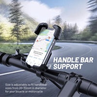 Promate BikeMount-2 mounted on handlebar with phone attached