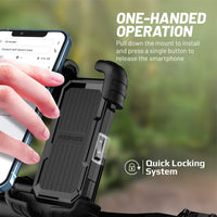 Promate BikeMount-2 bike phone holder riding usage view