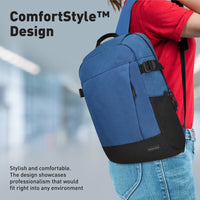 Promate Birger Laptop Backpack 15.6 inch ComfortStyle Blue-Angle