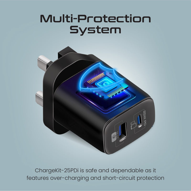 Promate ChargeKit-25PDi كيبل USB-C إلى لايتننج بغلاف سليكون متين