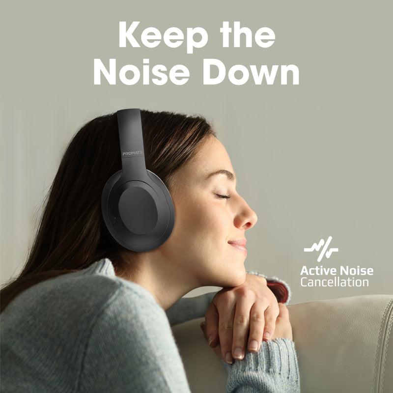 Promate Concord ANC Wireless Headphones 500mAh Black-Detail