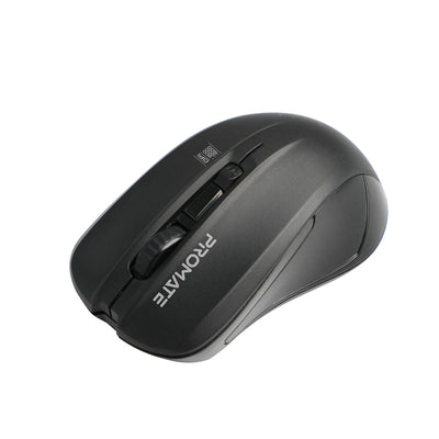 Promate Contour Black comfort performance wireless ergonomic mouse - main view