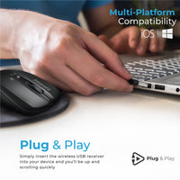 Promate Contour Black mouse USB receiver detail