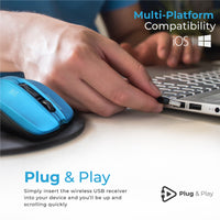 Promate Contour Blue mouse USB receiver detail