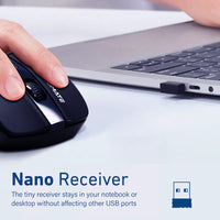 Promate Cursor Black mouse nano USB receiver detail