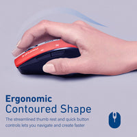 Promate Cursor Red mouse top view