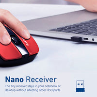 Promate Cursor Red mouse nano USB receiver detail